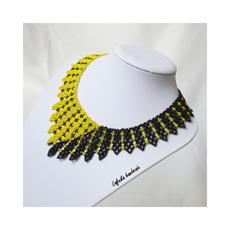 Both black and yellow necklace