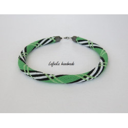 Striped Necklace in Greens