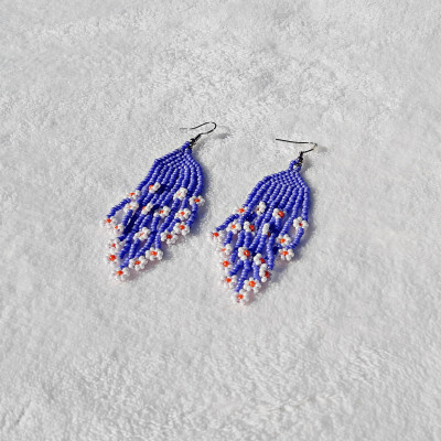 copy of copy of copy of Blue interweaving earrings